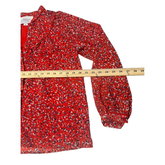 The Shirt Rochelle Behrens Size XS Floral Button Down Red Lagenlook #E4-1 - Picture 3 of 8